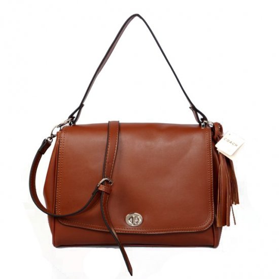 Coach Turnlock Medium Brown Shoulder Bags AYS | Women